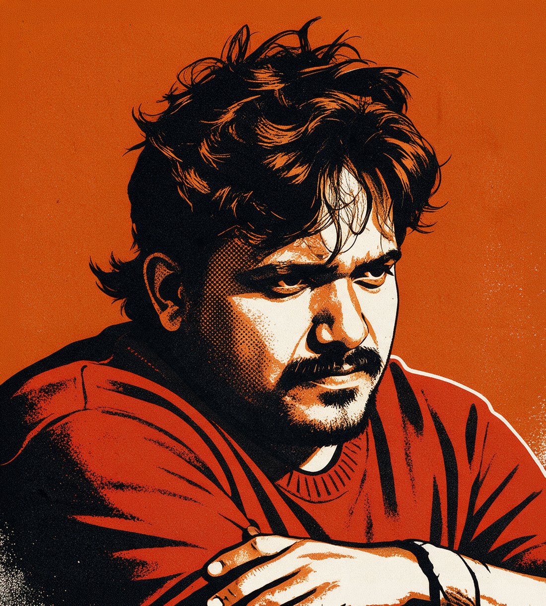 Poster-style portrait of Avinash N